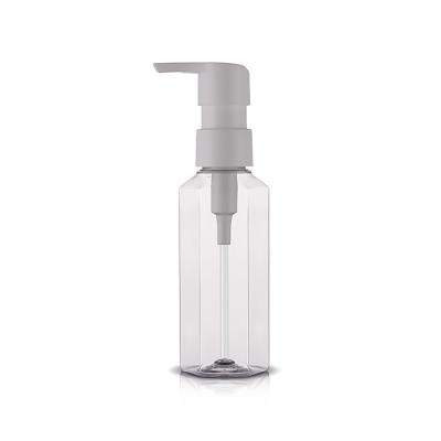 China 110ML Special Shaped Cosmetic Bottles Plastic With Oil Pump For Hair Oil Products for sale