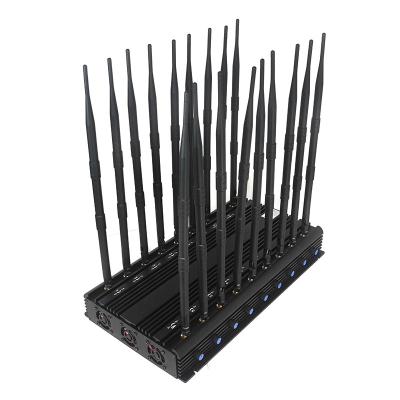 China 10-50meters Cell Phone Signal Blocker Exterior Aluminum Alloy Shell Desktop Signal Jammer for sale