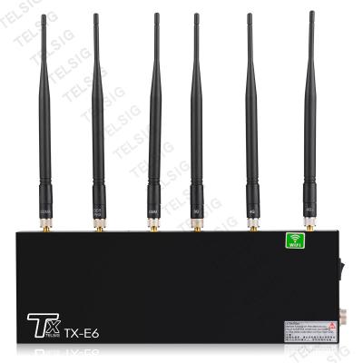China 6 Channel Cell Phone Signal Jammer Desktop RF Signal Isolator Built in Cooling Fans for sale