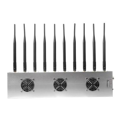 China GSM CDMA Wireless WIFI Phone GPS 10 channel 5G Signal Jammer for sale
