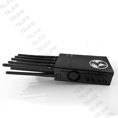 China Max 20m Mini Portable Cellphone Jammer 10 Antenna High Output Power Easy To Carry for sale