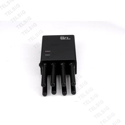 China 2G / 3G / 4G Portable Cell Phone Signal Jammer 8 Antenna WiFi Scrambler GPS Blocker Device for sale