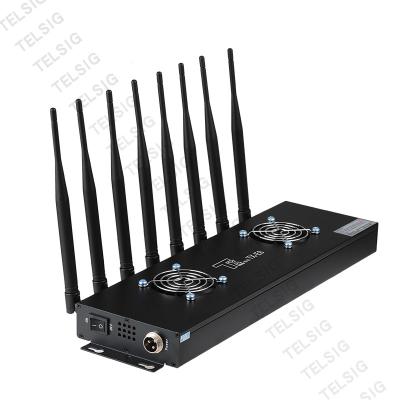 China Alluminum Alloy Rf Signal Jammer , 8 Antenna Military Gps Jammer Device for sale