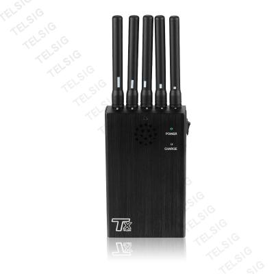 China 125 * 75 * 32mm Black Portable Wifi Jammer , 5 - 20 Meter Wifi Device Blocker for sale