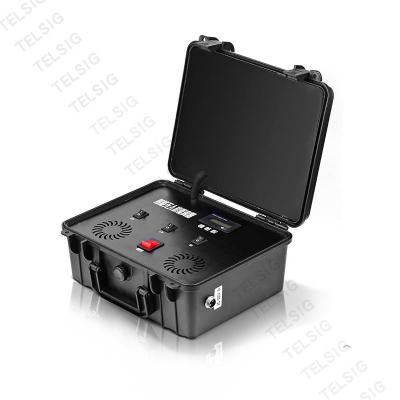 China 2.4G / 5.8G GPS LOJACK Drone Signal Jammer High Power Backpack 10.4kg Weight for sale