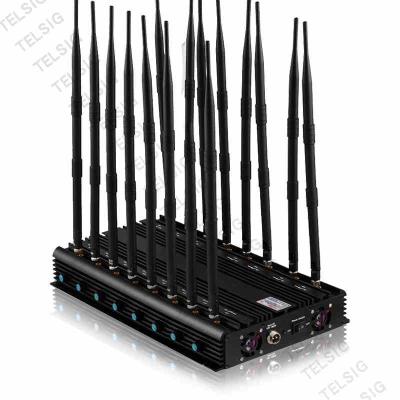 China Omni Directional High Power Mobile Phone Jammer 16 Bands Multi Use Powerful for sale
