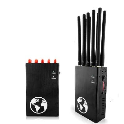 China Portable handheld 10 channel phone VHF UHF GPS signal shield jammer blocker for sale