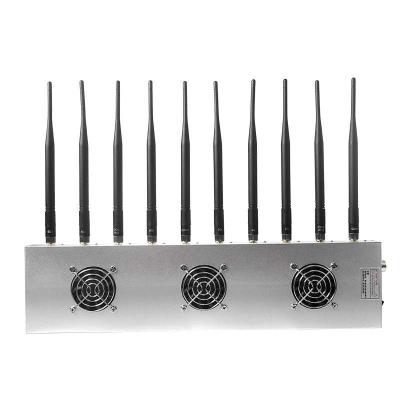China 5G Cell Phone 10m 20W 10 Channel Desktop Signal Jammer for sale