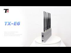 6 Antennas Mobile Phone Signal Jammer High Power For Libraries / Museums