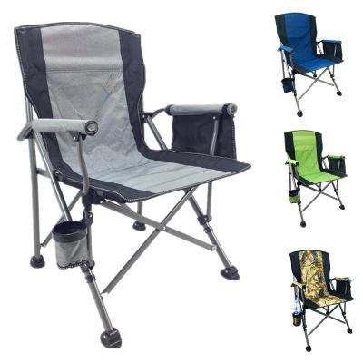 China 3C Square Camping Outdoor Chairs Beach Chair With Cup Holder Armrest 130kg for sale