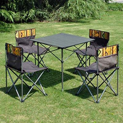 China 17.19LBS Aluminum Folding Picnic Table With 4 Seats Lightweight Picnic Table And Chairs for sale