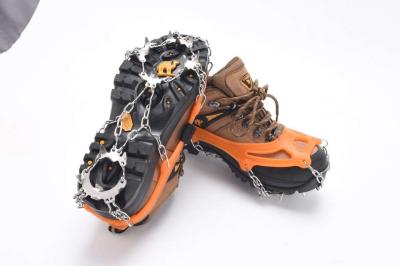 China Anti Slip 19 Teeth Outdoor Sports Products SUS304 Ice Snow Grips For Shoes for sale