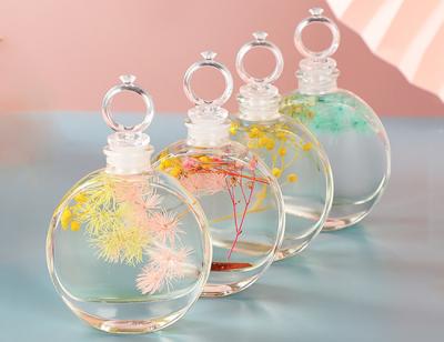 China Acrylic Cork Clear Glass Diffuser Bottles 100ml Reed Diffuser Bottles for sale