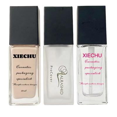 Chine SGS 30ml Clear Empty Foundation Bottle With Pump hot stamping Printing à vendre