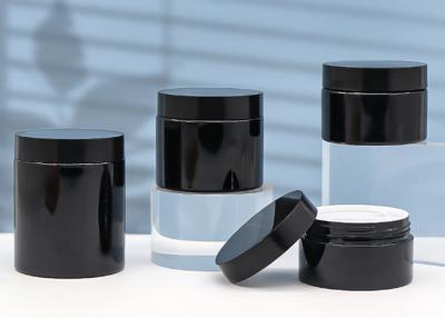 China High End Black Empty Body Butter Containers 50g 100g 150g 200g 250g for sale