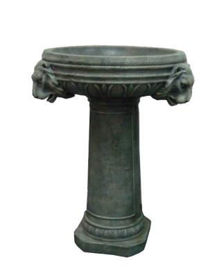 China Simple Design Grey Bowl Outdoor Resin Fountains , Cast Stone Bird Baths for sale