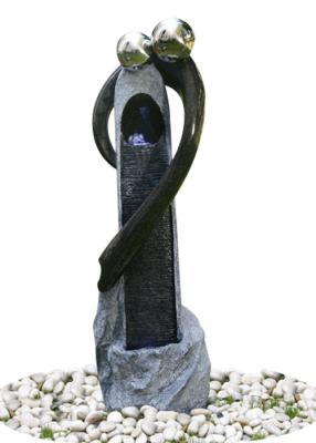 China Fuentes de agua de piedra de la estatua del color, fuente de agua exterior para el jardín en venta