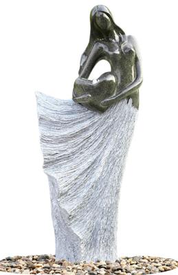 China Fuentes de agua negras clásicas de la estatua de mármol en material de la fibra de vidrio en venta