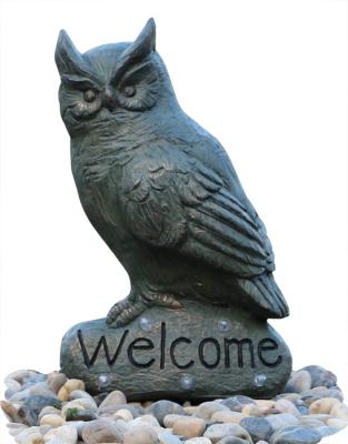 China Cast Stand Up Owl Statue Water Fountains Indoor Outdoor OEM & ODM for sale