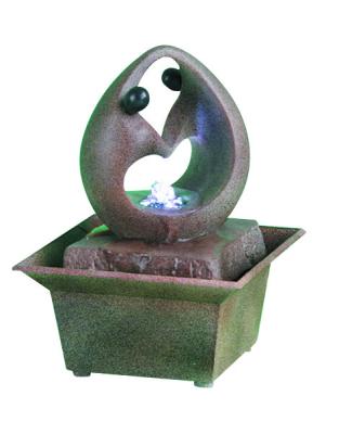 China Modern Silhouette Faux Polyresin Table Top Water Fountains For Home , Marble Color for sale