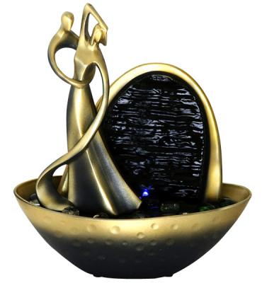 China Fontes de água decorativas do tampo da mesa da cor dourada na forma do dançarino à venda