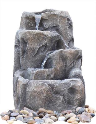 China Modern Alpine Rock Waterfall Fountain With Fiberglass / Resin Material for sale