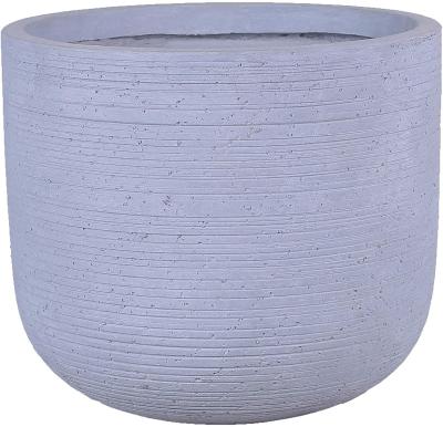 China Grey Mottle Lightweight Tall Oval Concrete Planter Pots | Unique Design | Handicraft | UV-Resistant and Eco-Friendly for sale