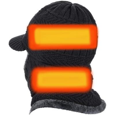China Multifunction Electric Heated Hat , SHEERFOND Rechargeable Electric Beanie Hat for sale