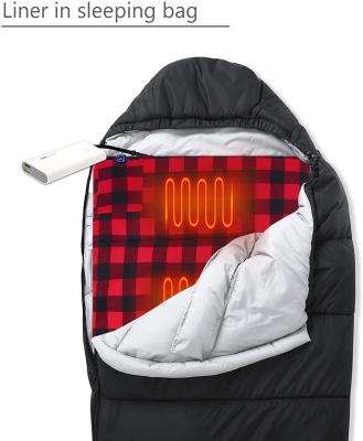 Chine revêtement électrique de sac de couchage de largeur de 61cm, sac de couchage auto-chauffant avec la puissance 5V 2A à vendre