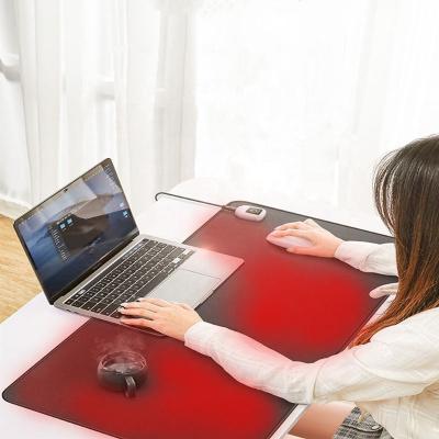 China Leather Electric Heating Desk Pad With 45degrees Temperature Sheerfond for sale