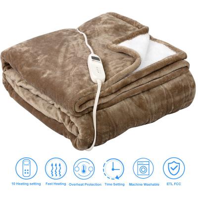 China Far Infrared Washable Electric Heated Blanket 45degree Temperature SHEERFOND for sale