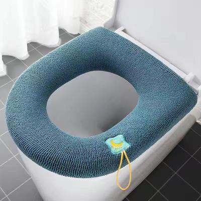China Detachable Toilet Seat Warmer Cover Washable Zipper Closure Type ODM for sale