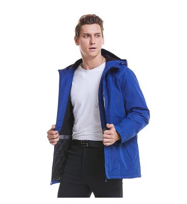 中国 パーカーの長いパッファーのコートを満たす電気加熱ジャケット洗濯できるUsbの下 販売のため