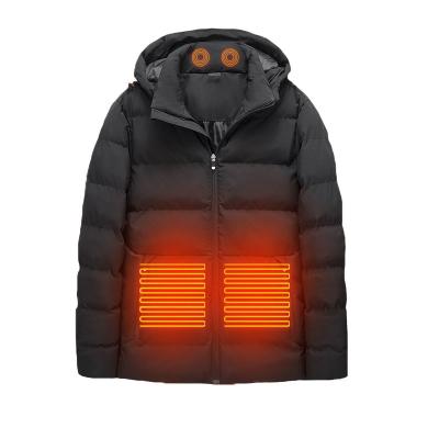 China Electric Warm Heated Down Jacket Graphene Usb Charging Washable Coat for sale
