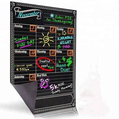 China Convenient Magnetic Fridge Calendar ,  Chalkboard Magnetic Kitchen Calendar for sale