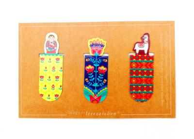 China Cartoon Shapes Custom Magnetic Bookmarks Exclusive Design With Backcard for sale