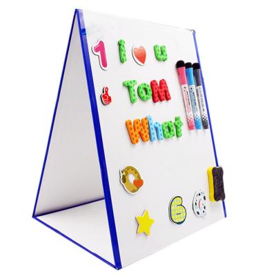 China ROHS Magnetic Dry Erase Board Tabletop Magnetic Whiteboard Portable Foldable Magnetic Easel For Kids for sale
