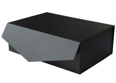 China Luxury Large Black Gift Box 14”x9.5”x 5”, Reusable Sturdy Box Decorative Storage Boxes for sale