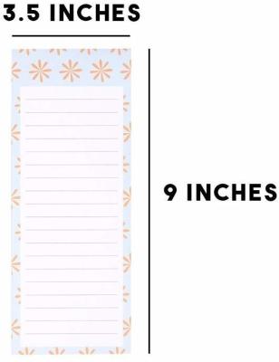 China 3.5 X 9 Inches Custom Printed Memo Pads Personalized Stationery Notepad , Magnetic Notepads For Fridge for sale