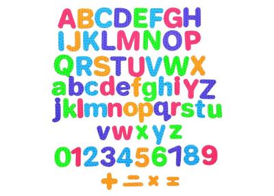 China Refrigerator Colorful Thickness 5mm Magnetic Letters And Numbers Magnetic Sign Board Letters for sale