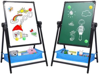 China 360° Rotating Magnetic Double Sided Dry Erase Board w/Chalkboard & 4/8pcs Markers for sale