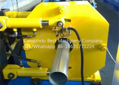 China Hydraulic Gutter Roll Forming Machine , Steel Rain Down Pipe Making Machine for sale
