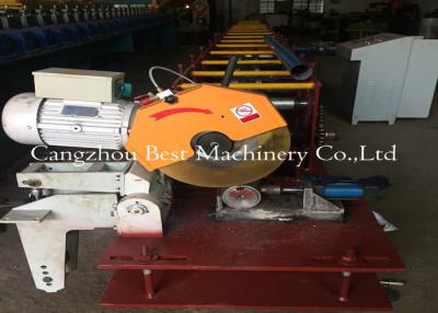 China Hydraulic Decoiler Cassette Round Pipe Down Spout Roll Forming Machine PLC Control for sale