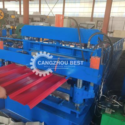 Κίνα 2 ζαρωμένος ρόλος φύλλων χάλυβα στρώματος μέταλλο που διαμορφώνει τη μηχανή, φύλλο υλικού κατασκευής σκεπής που κατασκευάζει τη μηχανή προς πώληση