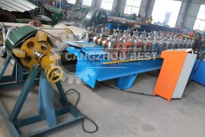 China Color Coated Steel Sheet Ridge Cap Roll Forming Machine Tile Press for sale