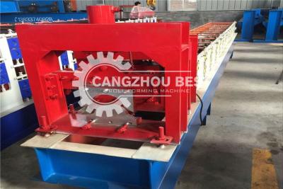 China Glazed Roof Sheeting Metal Ridge Cap Roll Forming Machine Stable Performance for sale
