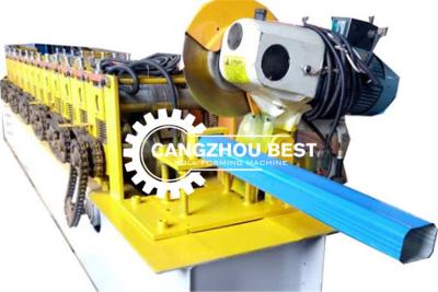 China Germany Steel Profile Soffit Panel Pipe Type Down Spout Roll Forming Machine for sale