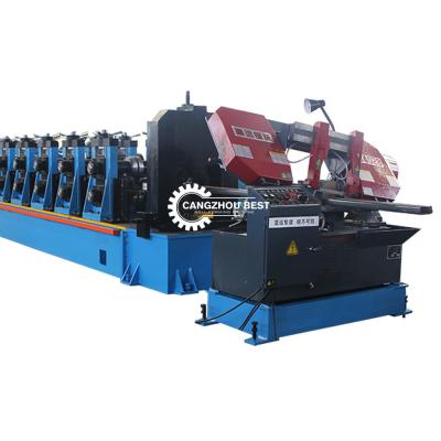 China Metal Heavy Gauge 5MM 6MM Guardrail C Post Roll Forming Machine for sale