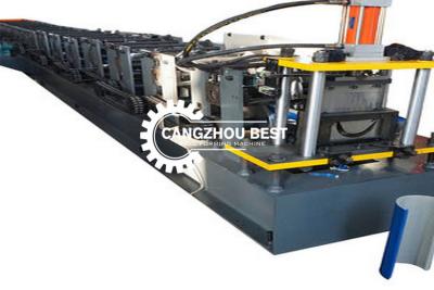 China Hydraulic Post Cutting Water Gutter Roll Forming Machine 8-12m/Min for sale