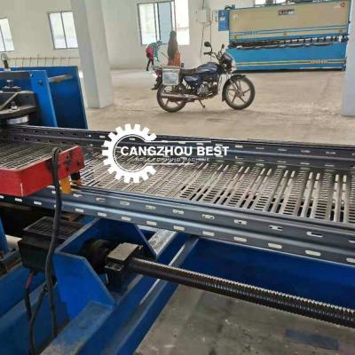 China Galvanized Steel Perforated Panel 0.7mm Cable Tray Roll Forming Machine for sale